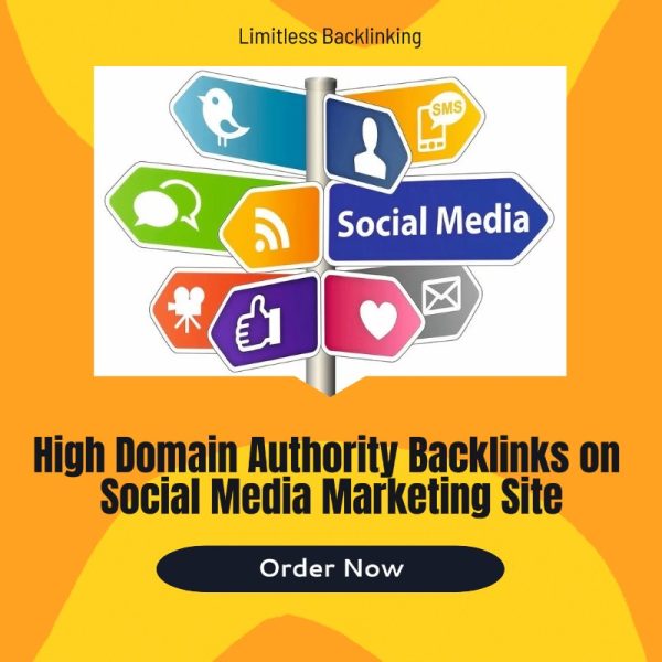 High Domain Authority Backlinks on Social Media Marketing Site